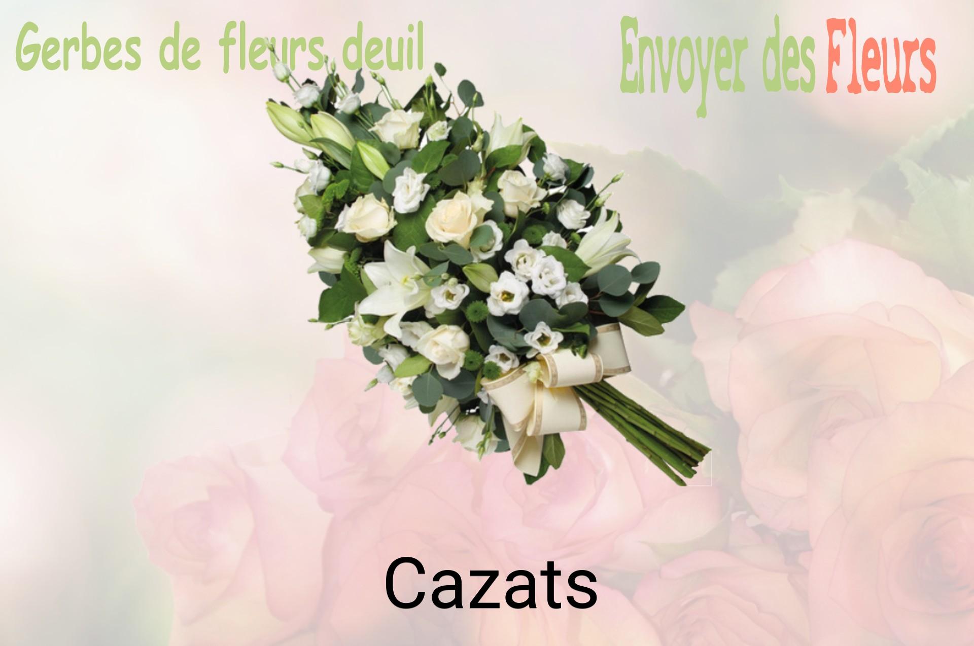 Gerbe de fleurs de deuil livrée à Cazats